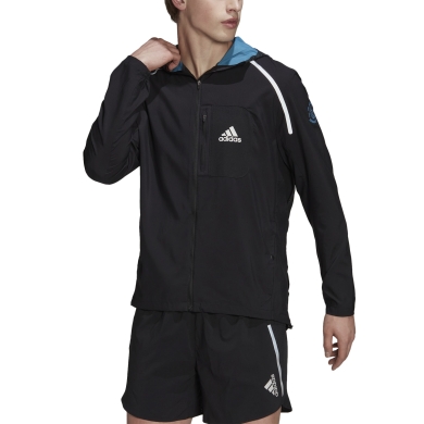 adidas Running Training Jacket Marathon Parley Ocean Plastic (Slim Fit) Black Men's